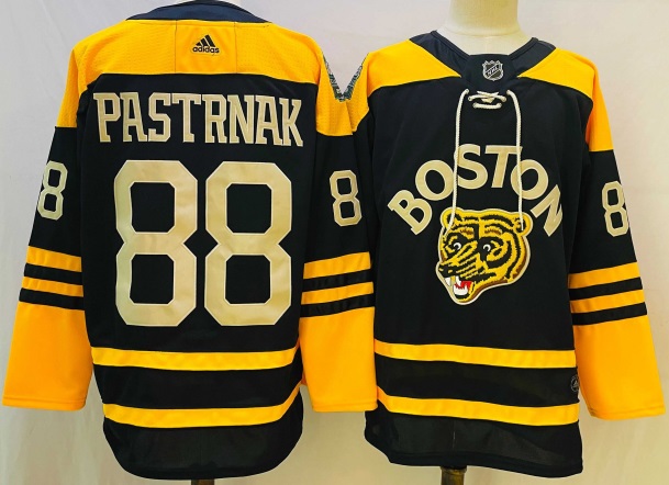 Men%27s Boston Bruins #88 David Pastrnak Black Classic Primegreen Stitched Jersey